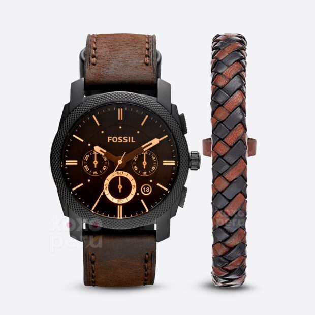 Set de Reloj Fossil + Pulsera Trenzada FS5251SET