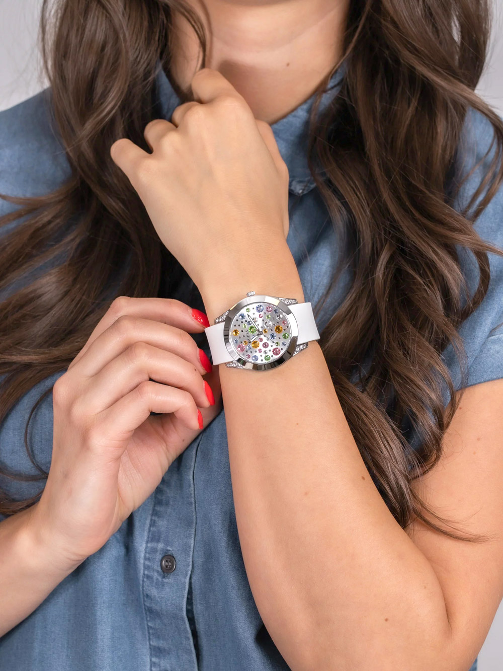 Reloj Guess U1059L1 Dama Piedras de Colores - Imagen 6