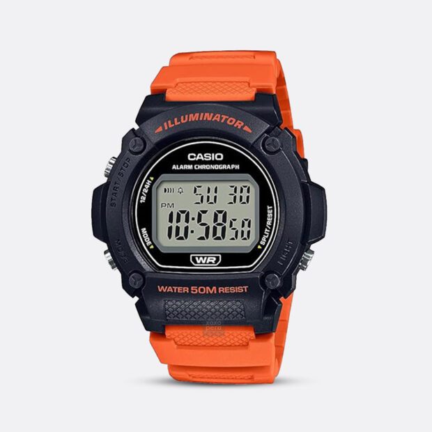 Reloj Casio W219H-4AV Naranja para Hombre