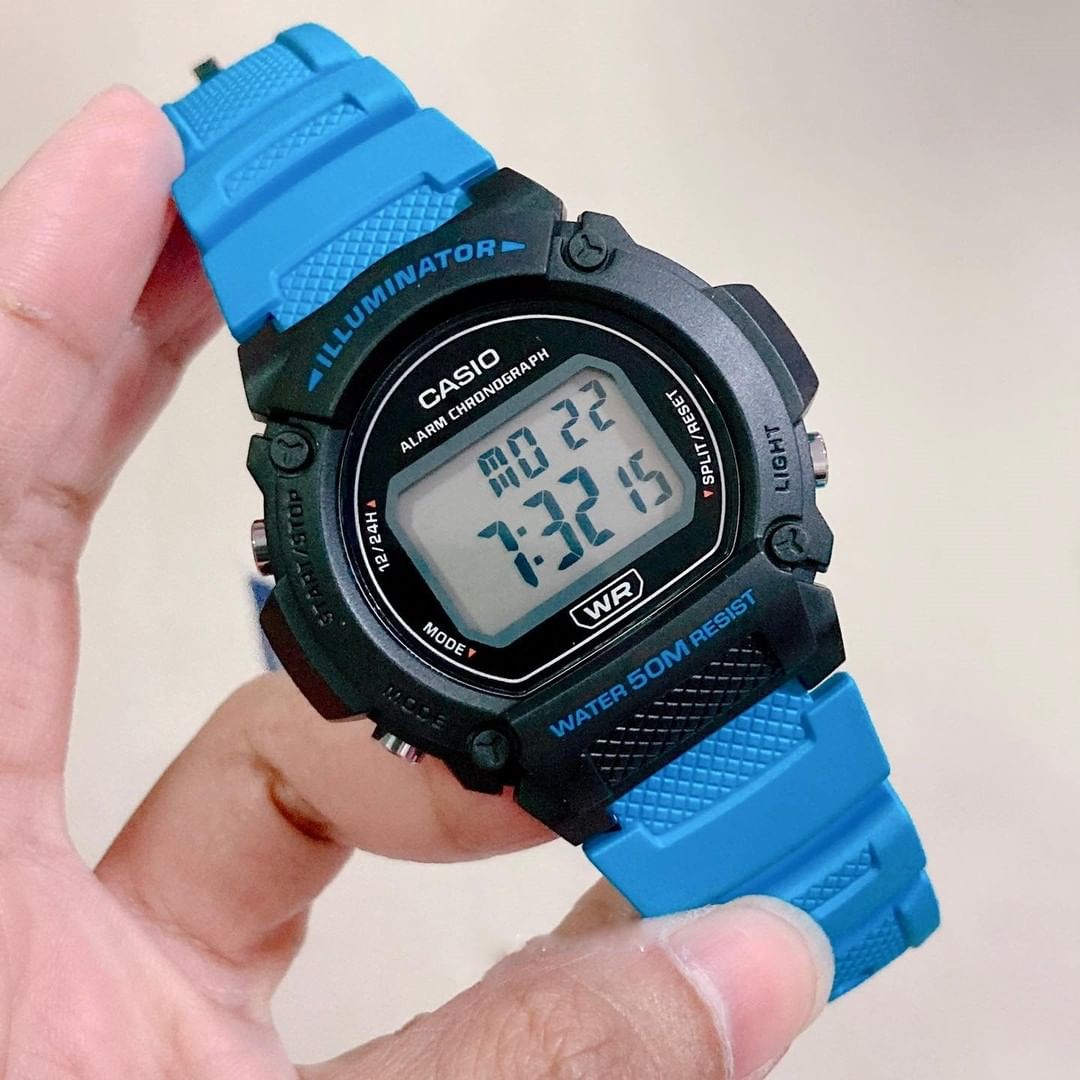Reloj Casio W219H-2A2V Correa de Resina - Imagen 2