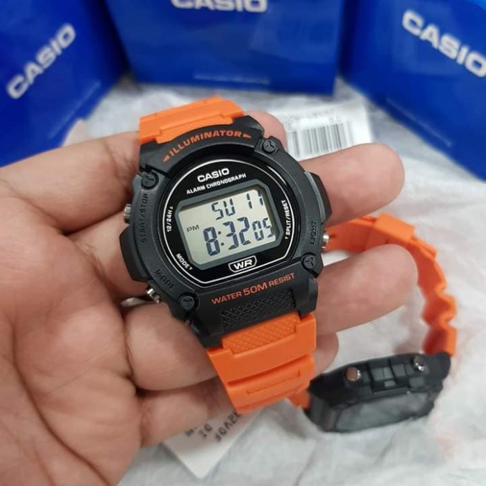 Reloj Casio W219H-4AV Naranja para Hombre - Imagen 5