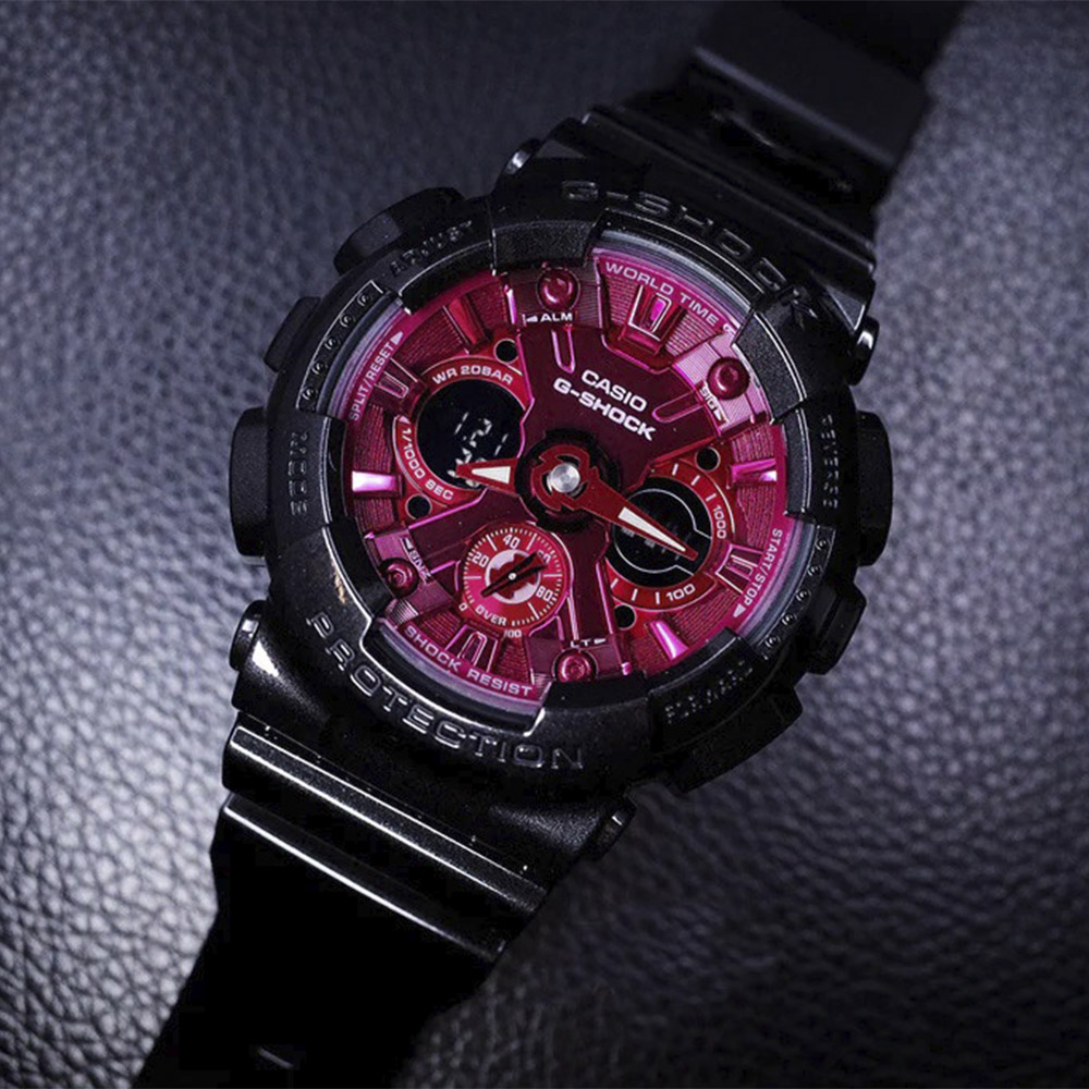 Reloj Casio G-Shock de Dama GMA-S120RB-1A Negro - Imagen 4