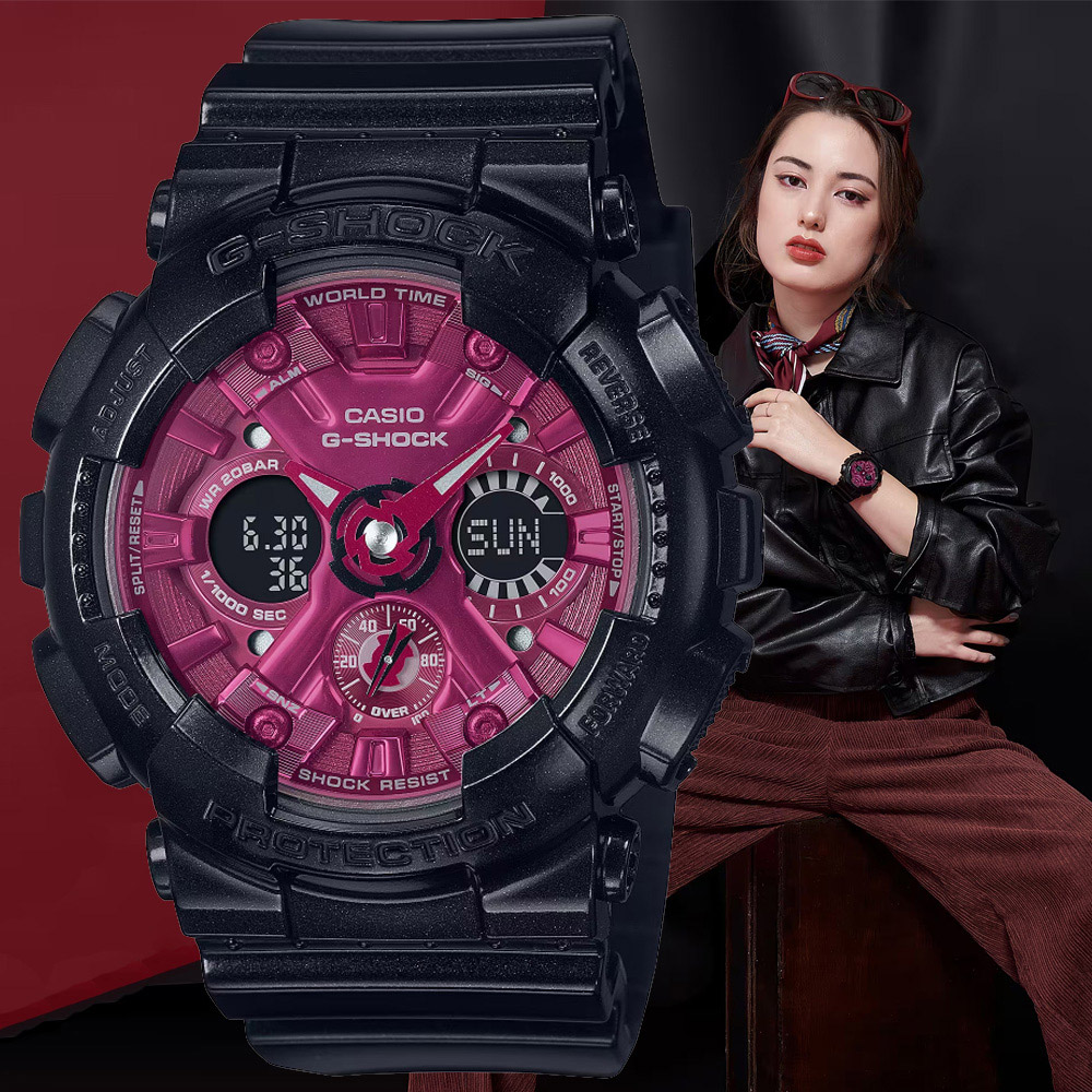 Reloj Casio G-Shock de Dama GMA-S120RB-1A Negro - Imagen 3