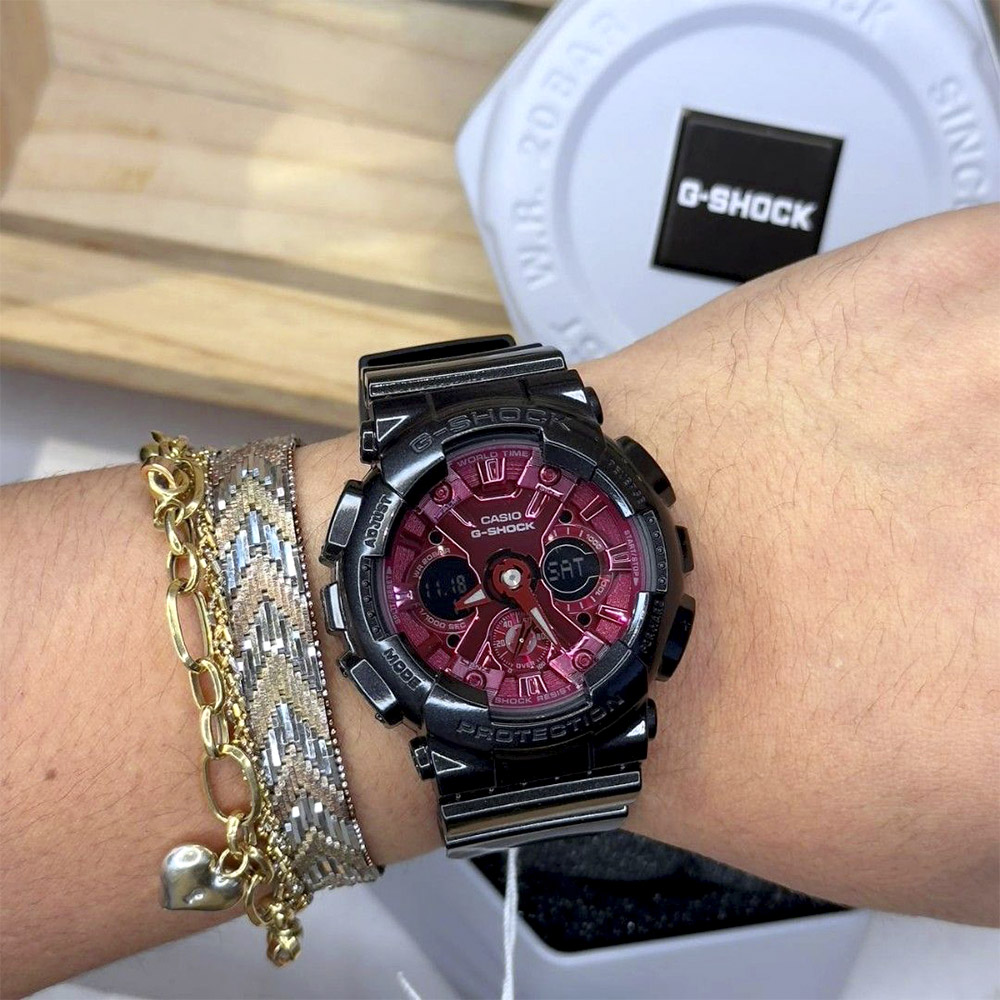 Reloj Casio G-Shock de Dama GMA-S120RB-1A Negro - Imagen 5