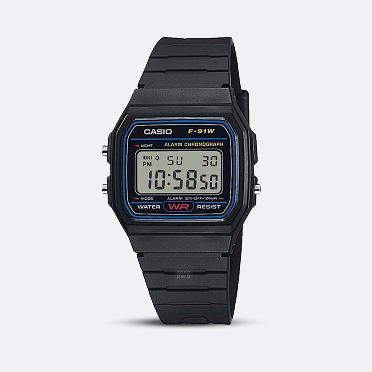 Reloj Casio F91W-1 Vintage Negro de Resina
