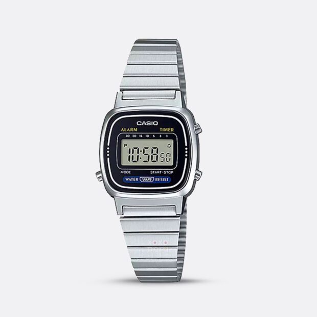 Reloj Casio Vintage LA670WA-1 Plateado Femenino