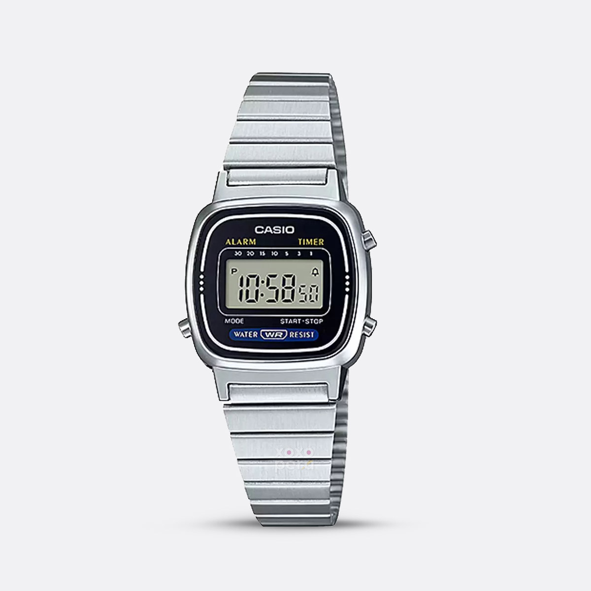 Reloj Casio Vintage LA670WA-1 Plateado Femenino