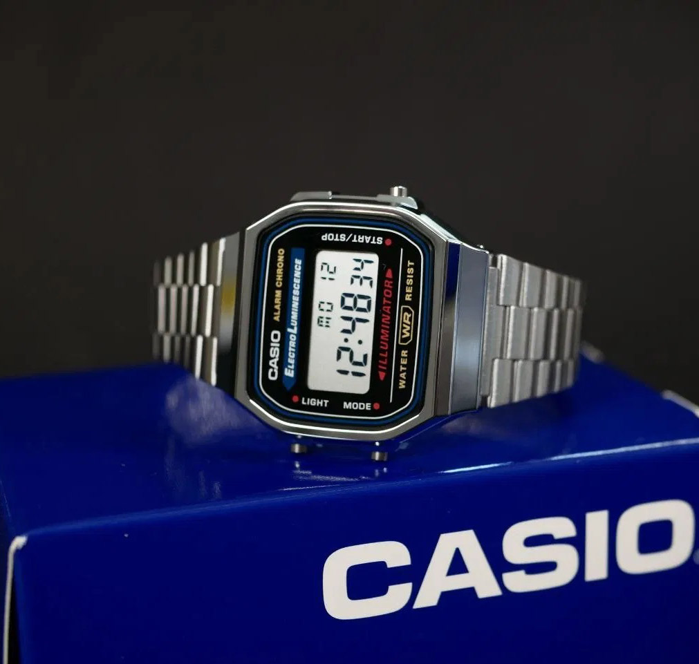Reloj Casio Retro A168WA-1 Plateado de Hombre - Imagen 4