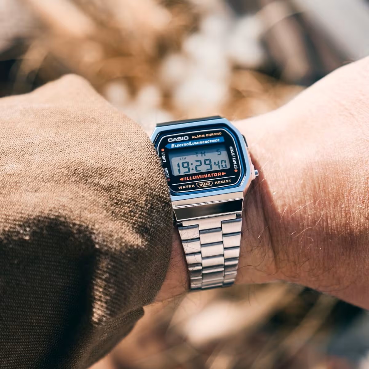 Reloj Casio Retro A168WA-1 Plateado de Hombre - Imagen 2