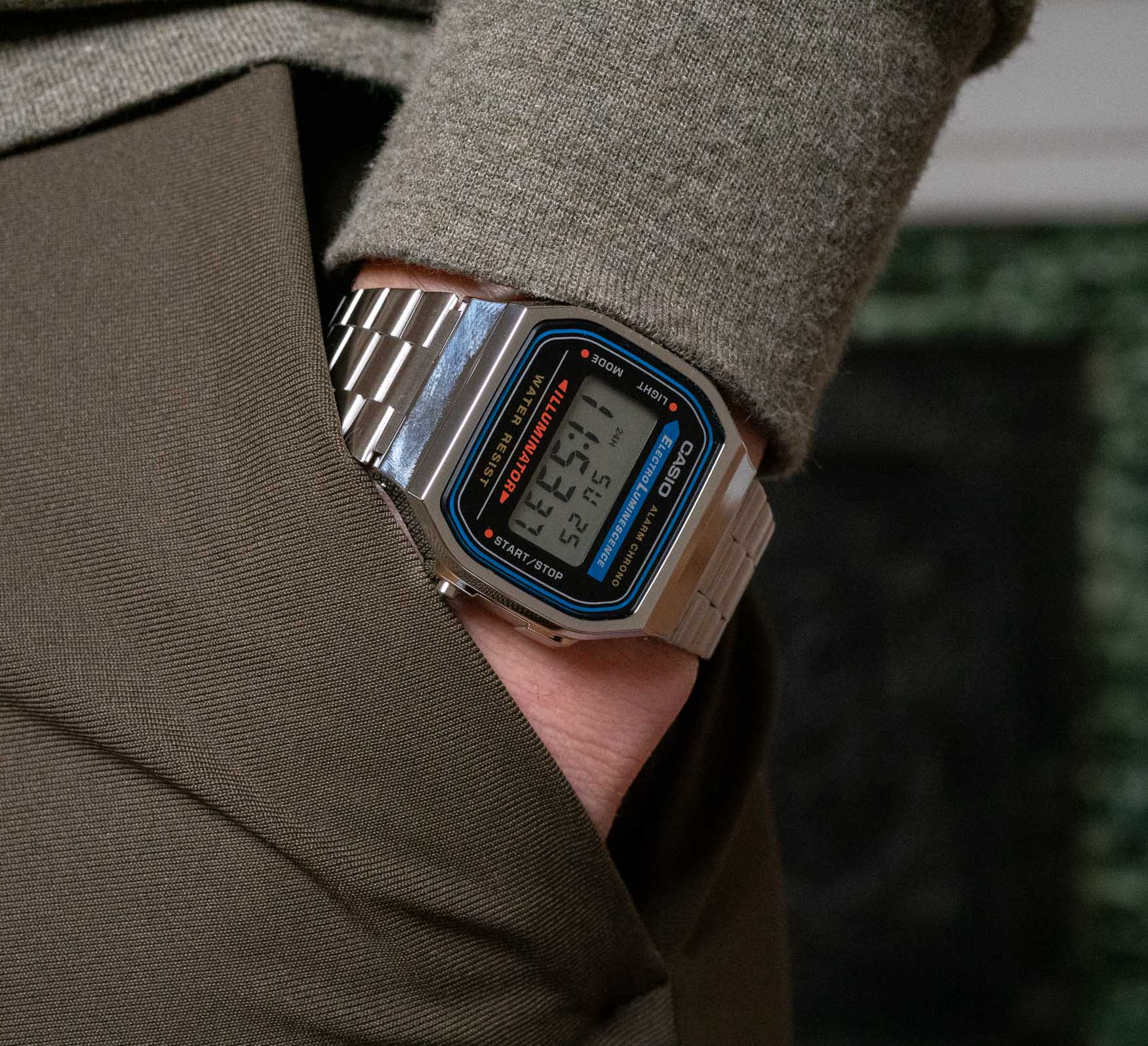 Reloj Casio Retro A168WA-1 Plateado de Hombre - Imagen 6