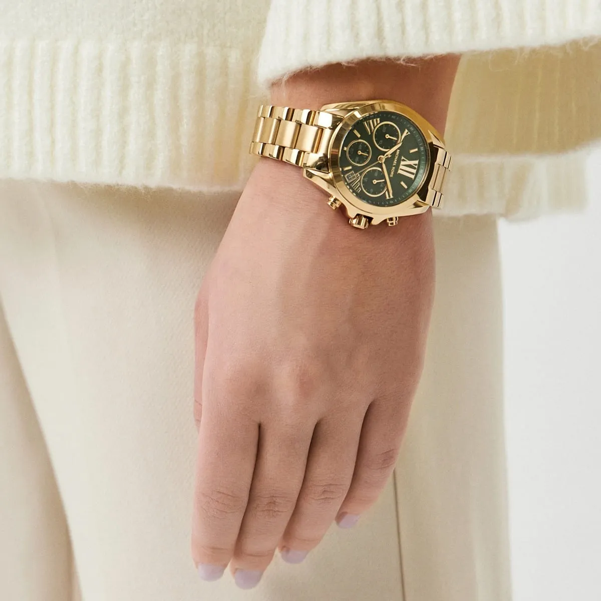 Reloj Michael Kors Bradshaw MK7257 Dorado Verde - Imagen 3