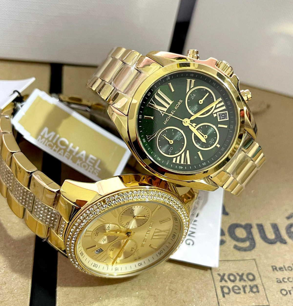 Reloj Michael Kors Bradshaw MK7257 Dorado Verde - Imagen 2