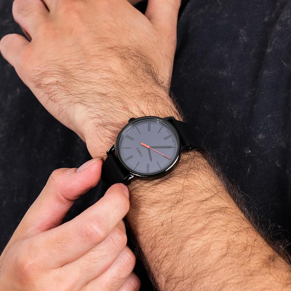 Reloj Timex T2N794 de Cuero Negro para Hombre - Imagen 5