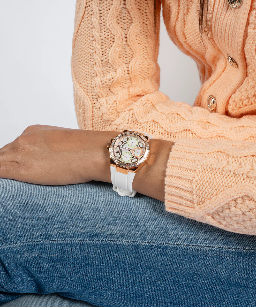 Reloj Guess de Mujer GW0695L3 Blanco y Oro Rosa - Imagen 6