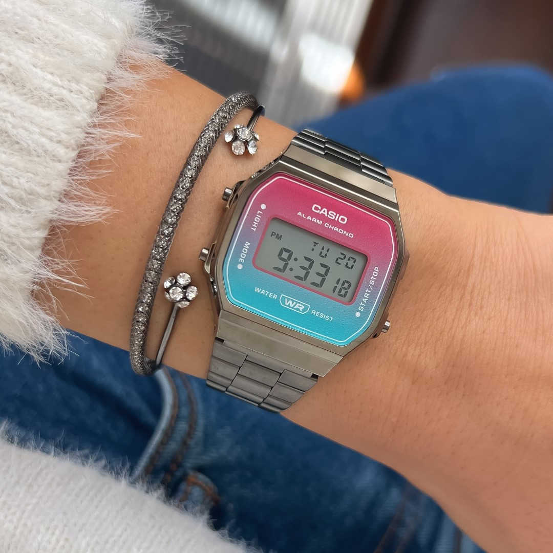 Reloj Casio Vintage A168WERB-2A Color Gris - Imagen 7