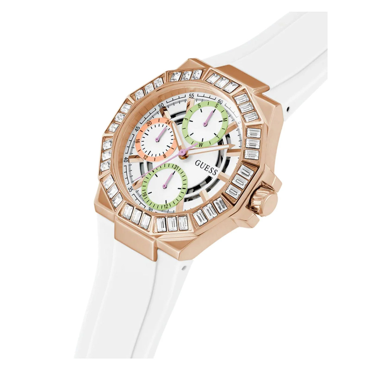 Reloj Guess de Mujer GW0695L3 Blanco y Oro Rosa - Imagen 2