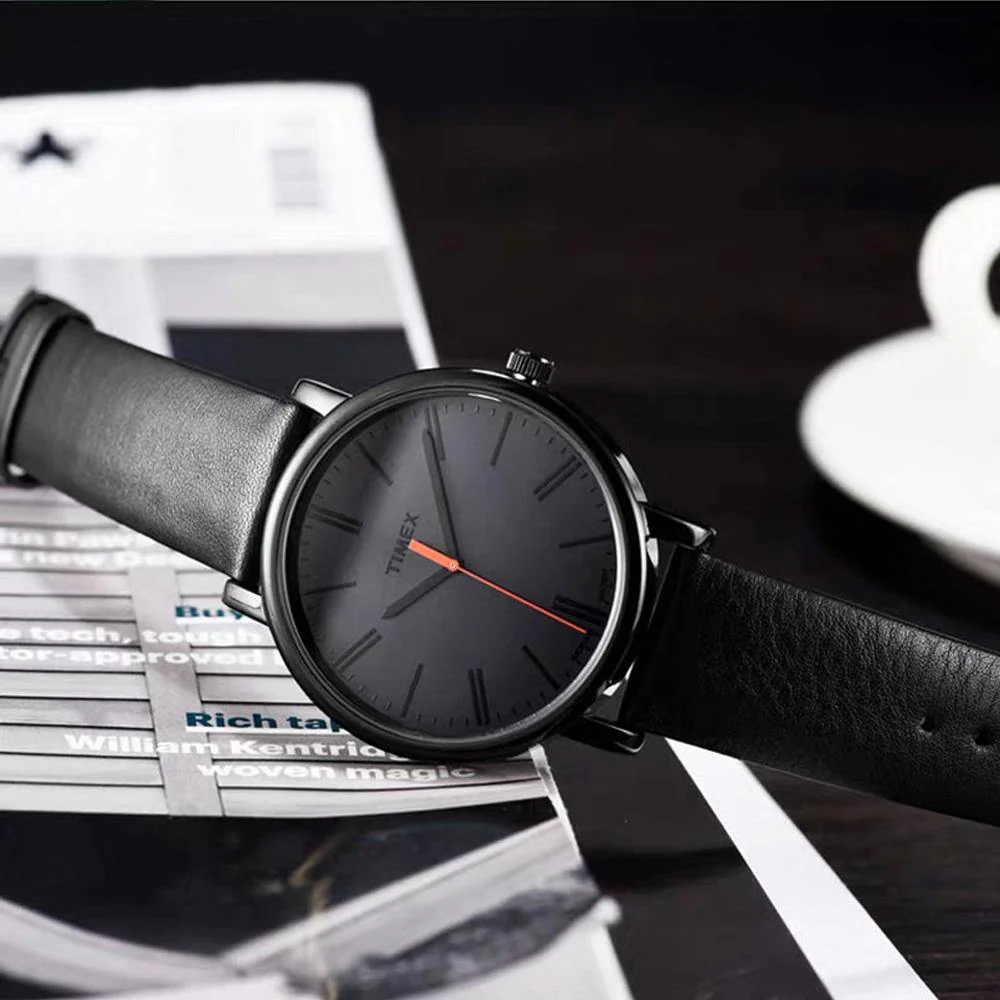 Reloj Timex T2N794 de Cuero Negro para Hombre - Imagen 7