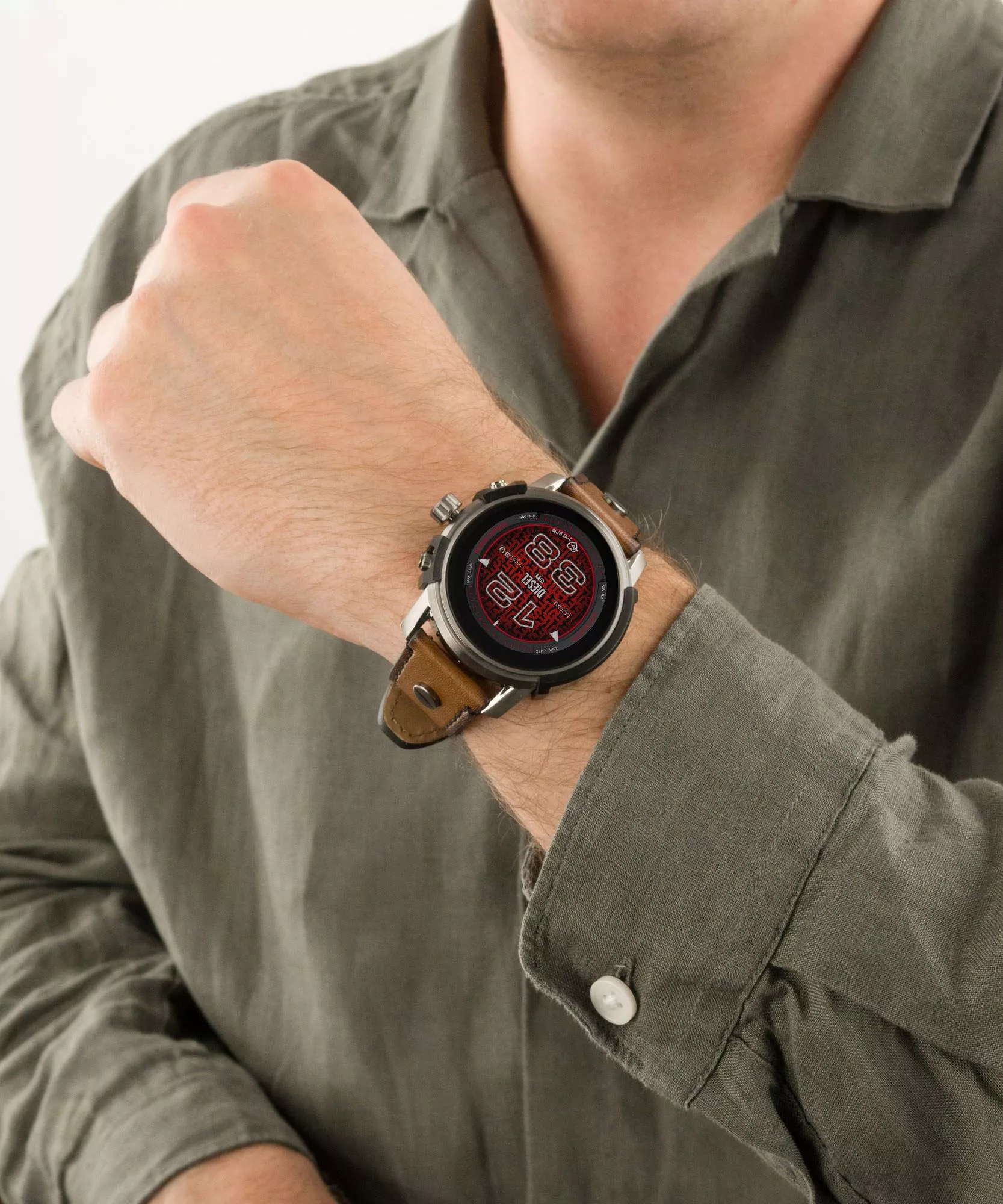 Smartwatch Diesel de Cuero Marrón DZT2043 Gen 6 - Imagen 3