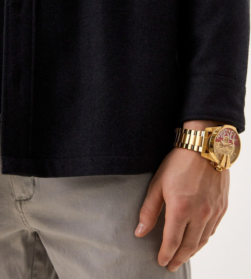 Reloj Diesel DZ4642 Mega Chief Dorado de Hombre - Imagen 7