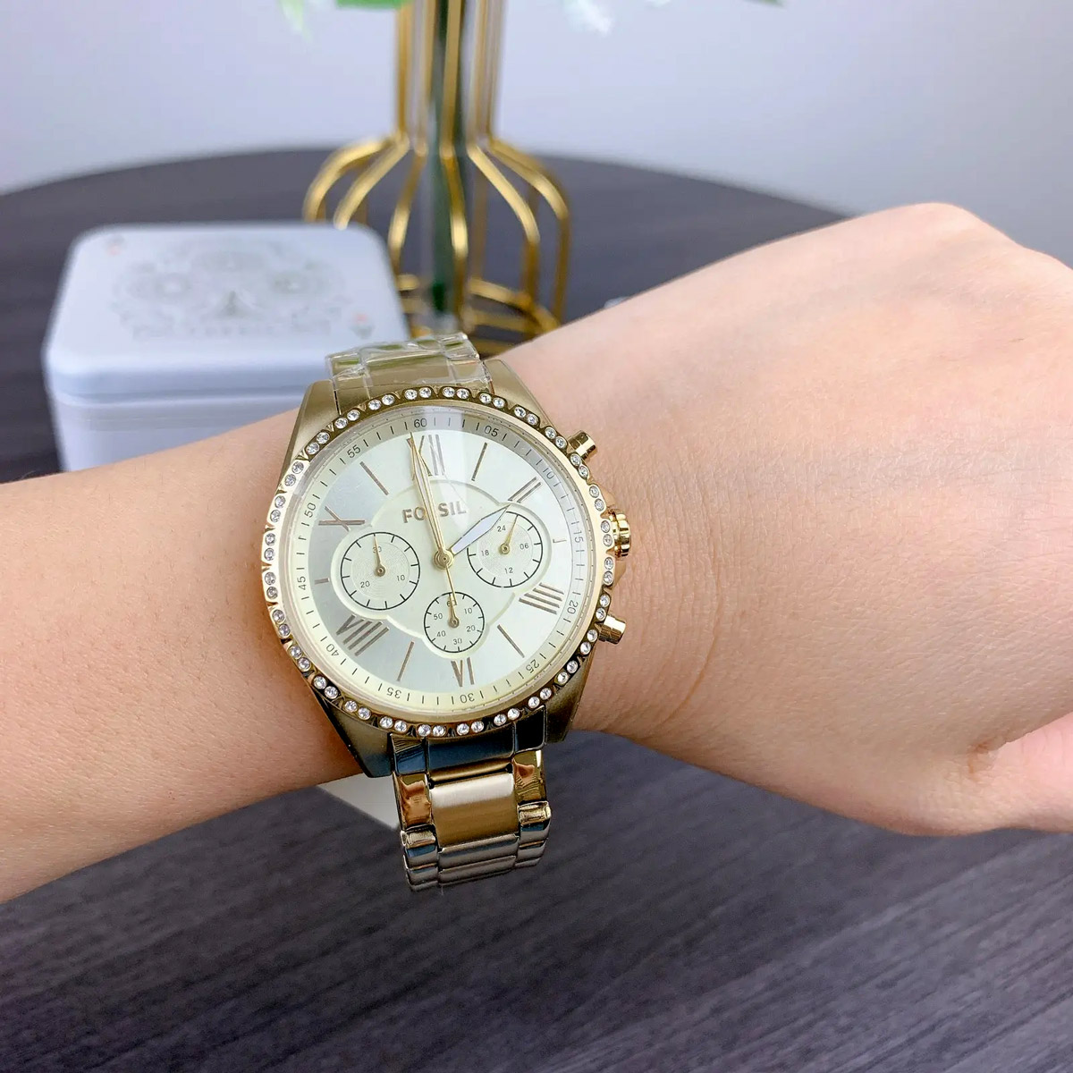 Reloj Fossil BQ3378 Multifunción Dorado de Mujer - Imagen 4